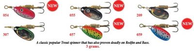 JURO Alpine Spinner Lures Various Colours