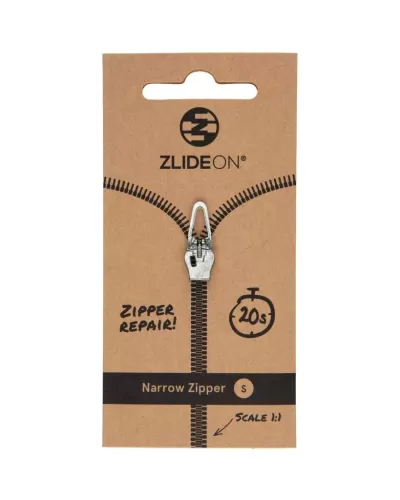 Zlide On Zipper Repair Narrow Zipper L: (W) 6.40 mm - 6.60 mm, (H) 2.60 mm - 2.75 mm