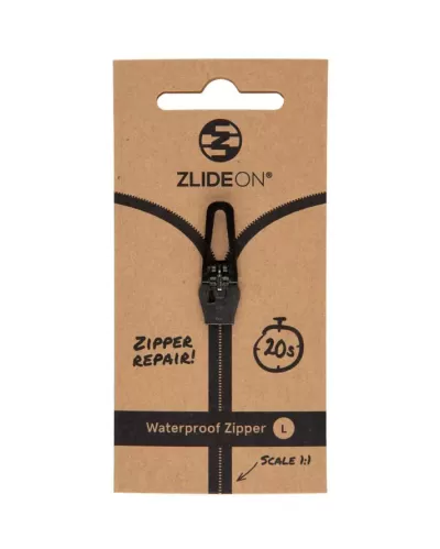 Zlide On Zipper Repair Waterproof Zipper L: (W) 6.40 mm - 6.60 mm, (H) 2.60 mm - 2.70 mm