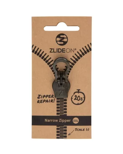 Zlide On Zipper Repair Narrow Zipper XXL: (W) 10.20 mm - 10.50 mm, (H) 4.05 mm - 4.30 mm