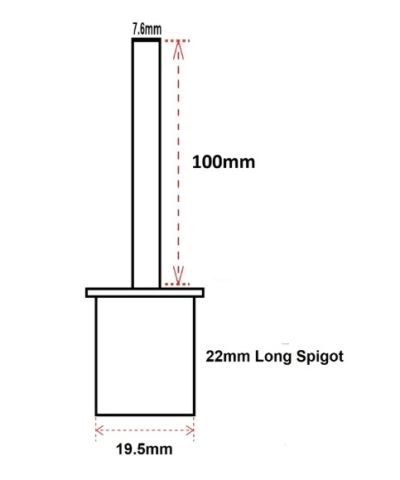 SUPEX 38XLP Extra Long 22mm Tent Pole Spigot