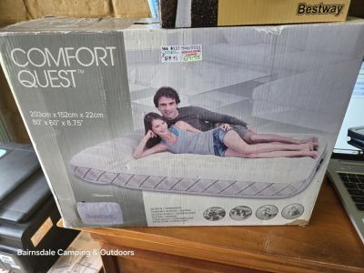 BESTWAY Comfort Quest Queen Air Bed with inbuild pump 203x152x22