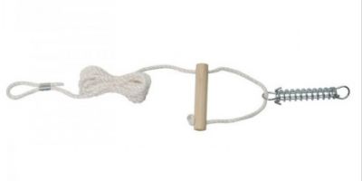 Guy rope 6mm with heavy duty wood slide and spring