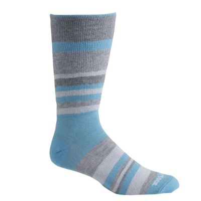 WRIGHTSOCK Explore Eco Double Layer Sock -XLarge in Blue stripe
