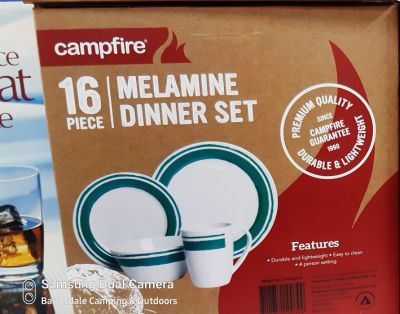 CAMPFIRE Melamine 16 Piece Dinner Set - Ocean Spray