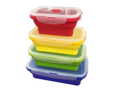 SUPEX Set of 4 Rectangular Collapsible Containers