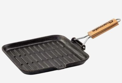 CHARMATE Square 24cm Cast Iron Fry Pan