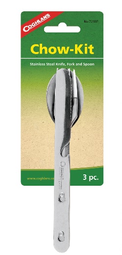 COGHLANS 721BP Chow Kit Stainless Steel with Knife, Fork and Spoon