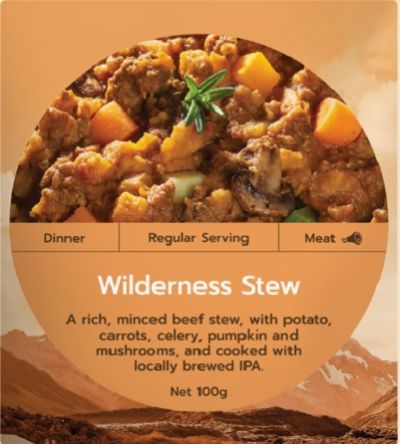 REAL MEALS Wilderness Stew 100g Freeze Dried Food - NZ made