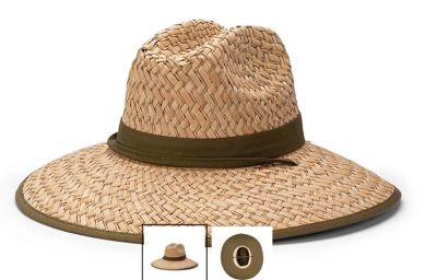 Avenel M4016F Mens Easton Rush Straw Hat - Khaki