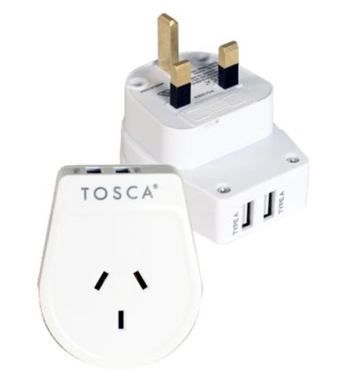 TOSCA TCA042 Travel Adaptor for UK, Hong Kong and more