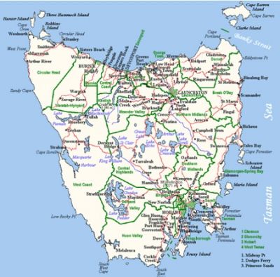 Maps and Books of Tasmania