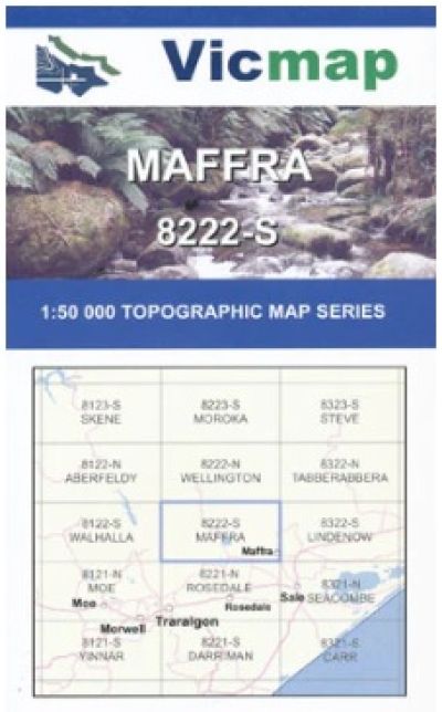 VICMAP Maffra 8222S 1:50,000 Topographic Map