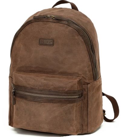 TOSCA WC012 Waxed Canvas Back Pack - Brown