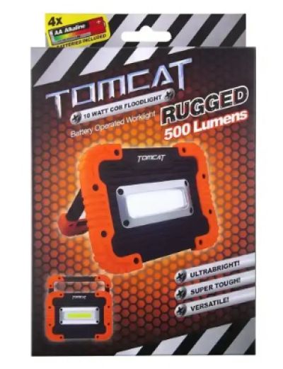 TOMCAT 10 Watt COB Floodlight 500 Lumens - batteries included