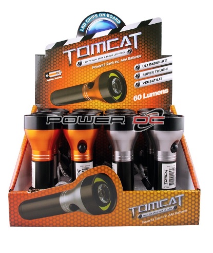 TOMCAT 1 Watt  Dual Spot & Flood LED Torch Including AAA BATT
