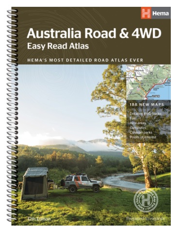 HEMA Australia Road & 4WD Easy Read Atlas Edition 12