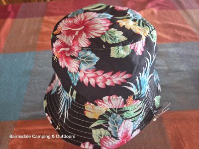 GUM AUSTRALIA Bermuda Black Floral Bucket Hat - cm 56/57