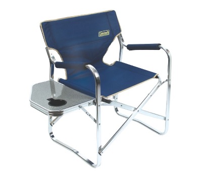 COLEMAN Fold Flat Aluminum Directors Chair Plus - Blue