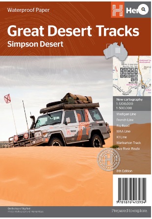 HEMA Great Desert Tracks - Simpson Desert Map 8th Edition