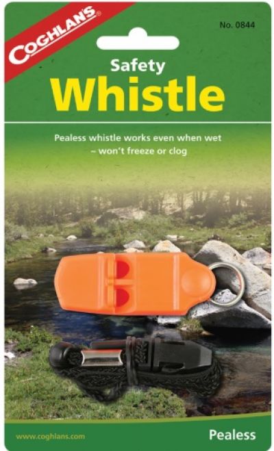 Safety Whistle with internal whistle code instructions
