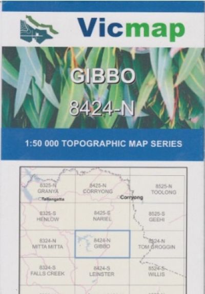 VICMAP Gibbo 8424N 1:50,000 Topographic Map