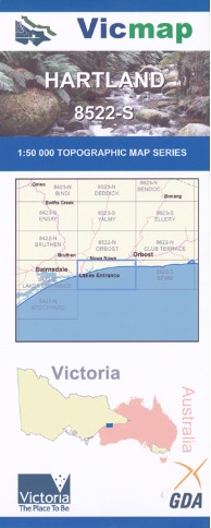 VICMAP Hartland 8522S 1:50,000 Topographic Map